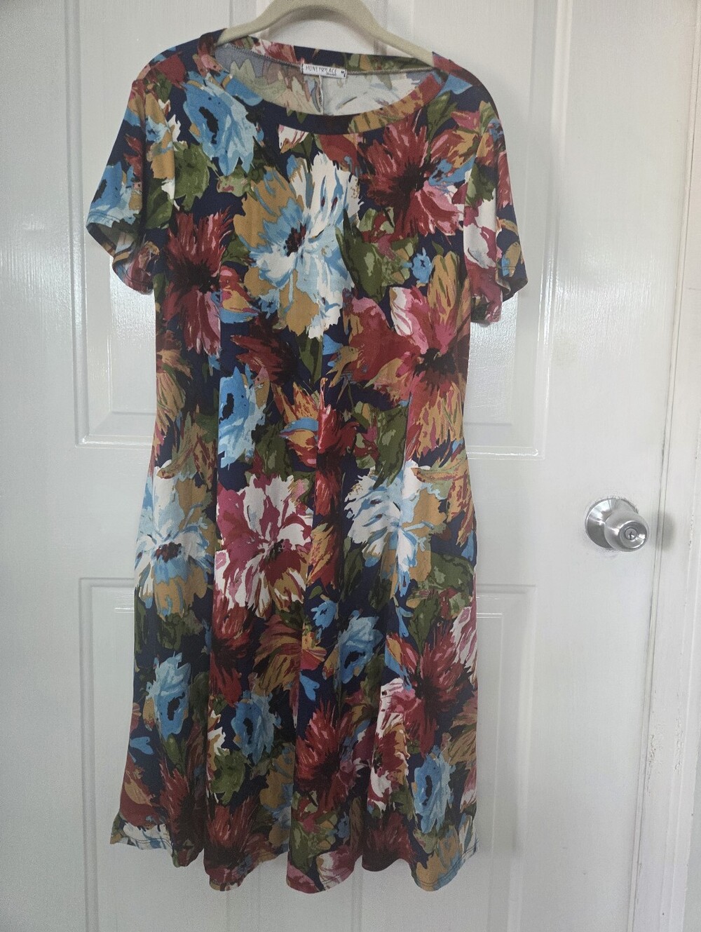 Honey & Lace boutique Floral Short-Sleeve Swing Dress - Multicolor Med
